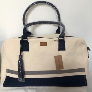 Linen Canvas Duffle Weekend Bag